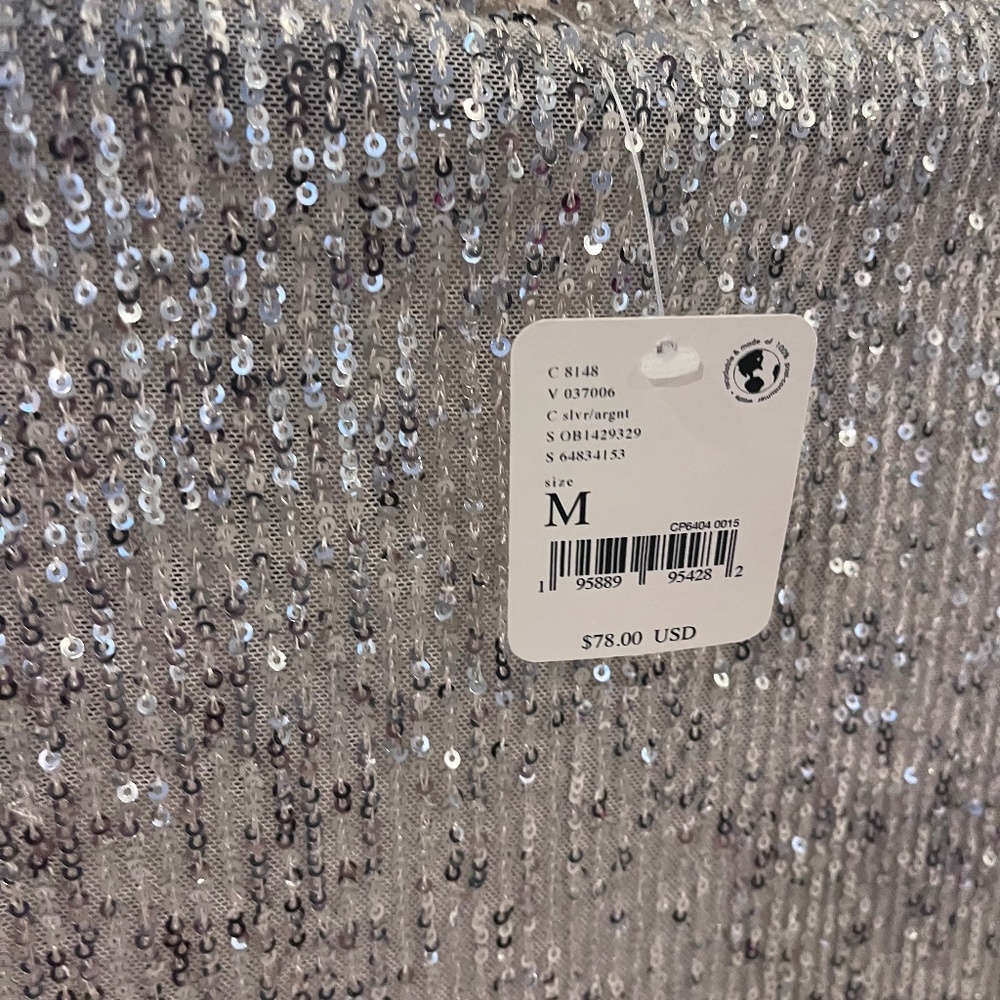 NWT Free People sequin long sleeve